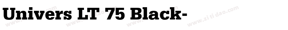 Univers LT 75 Black字体转换